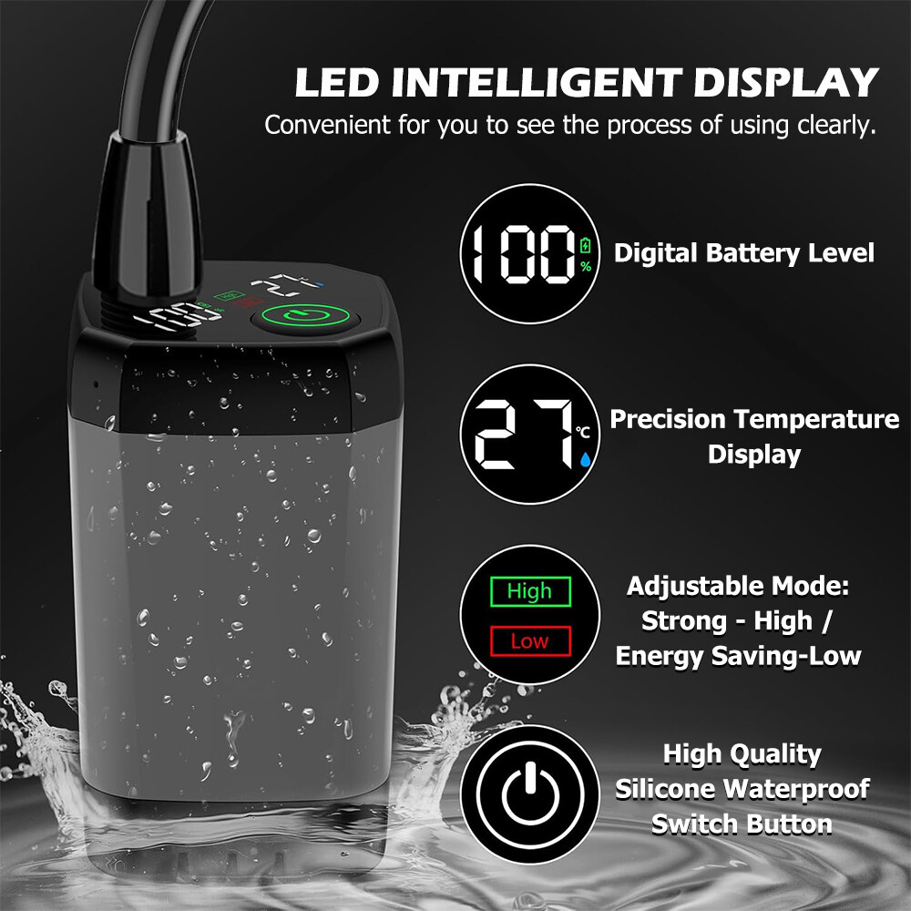 6000mAh Portable Camping Shower Rechargeable Camp Pump for Hiking Travel Outdoor