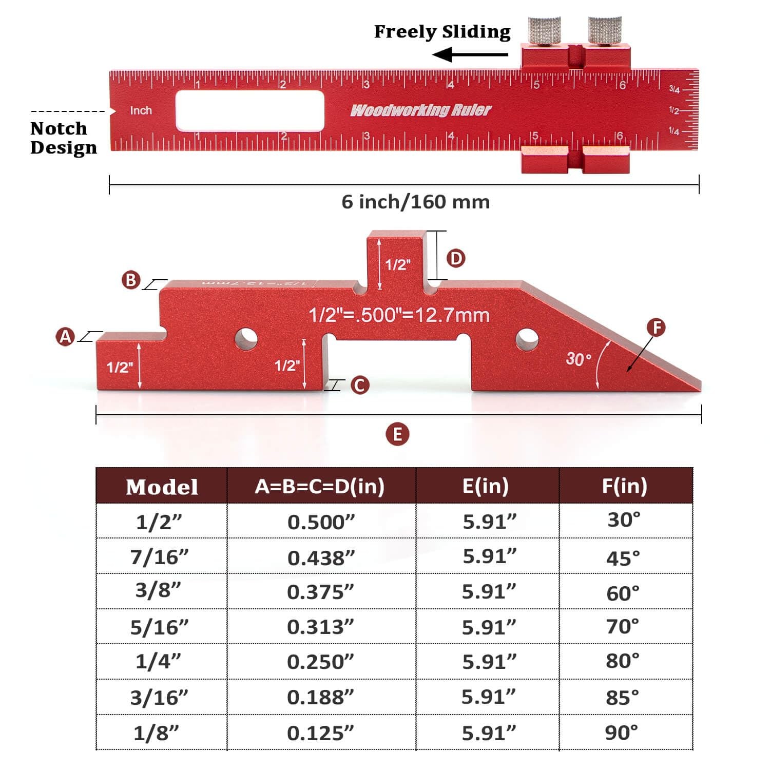 Precision Router Table Setup Blocks - 8PCs Aircraft Aluminum Height/Depth/Ang...