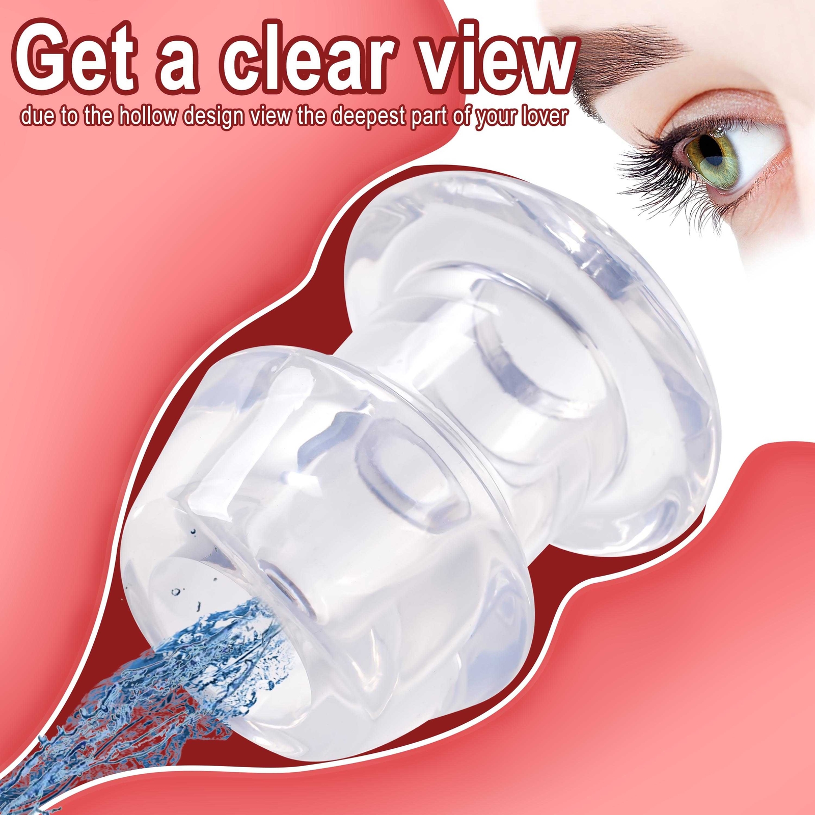 Hollow-Prostate-Anal-Butt-Plug-Massager-Large-Dildo-Tunnel Probe Sex Toy Adult