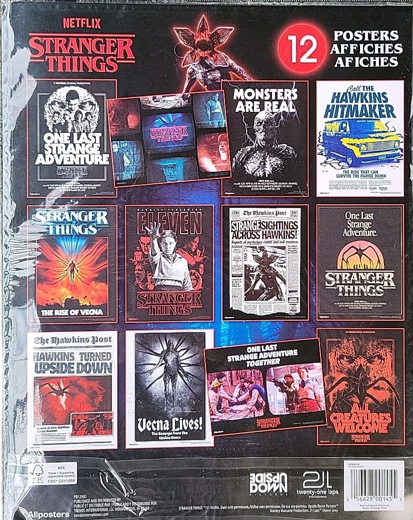 Netflix Stranger Things 12 Poster Pack – New Sealed + Free Shipping