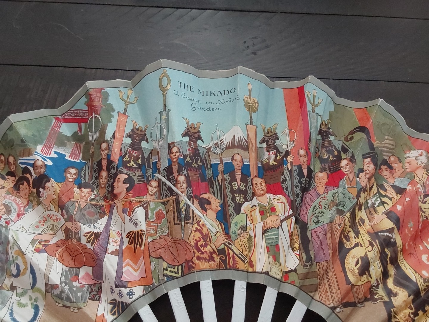 The Mikado 1900s Hand Fan "The Sphere" Theater Gilbert & Sullivan Opera