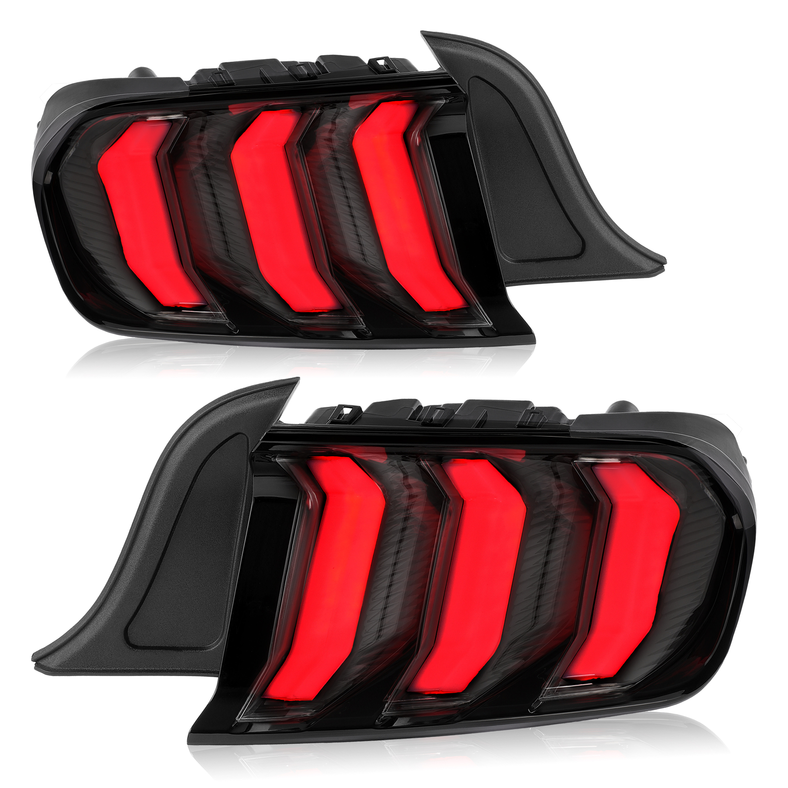 For Ford Mustang 2021-2023 Tail Lights LED Brake Lamps Sequential Clear Lens