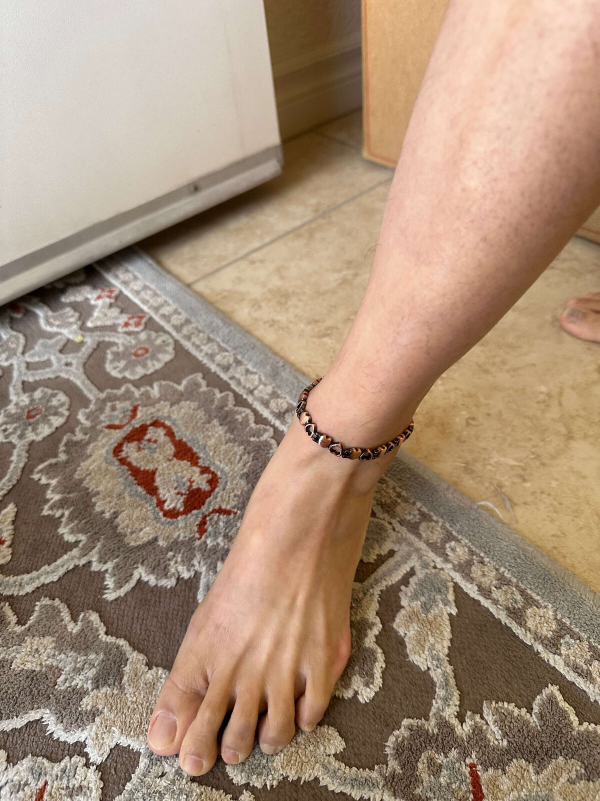 Heart Solid Copper Magnetic Anklet Bracelet Balance Energy Power Calm Love Joy Q