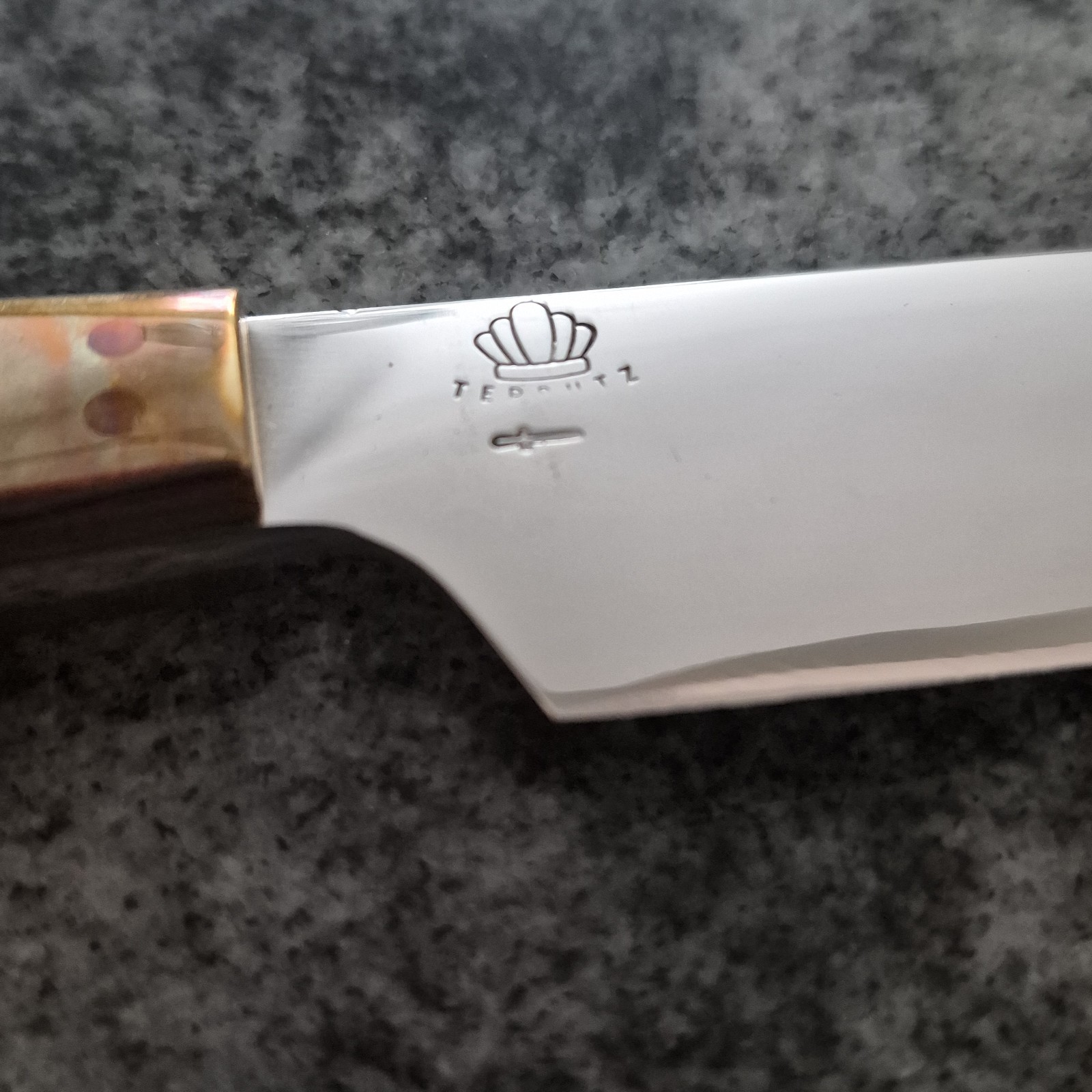 Beautiful Fixed blade knife & fork set with sheath - German Steel Blade