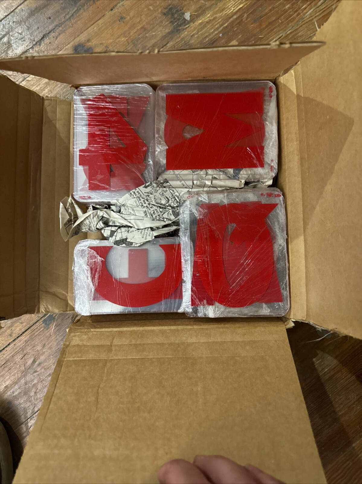 96 pcs Complete Set 4" Red Letters for 5" Marquee Sign