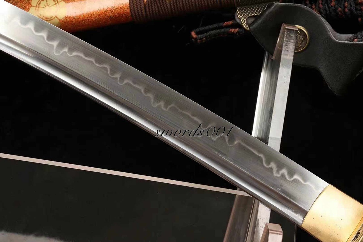 41'' Handmade Japanese Authentic Tachi Sword T10 Steel Clay Tempered Katana