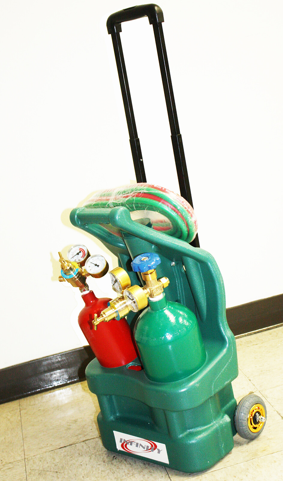 Portable Welding Cutting Torch Kit w/ Oxygen Acetylene Tanks Regulators & Hoses