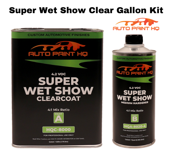 Super Wet Show Clear Coat Gallon + Quart Act 4:1 Mix Ratio Clearcoat Kit