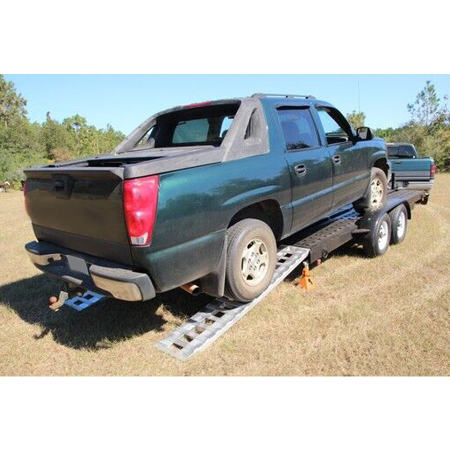 Pair Of 80" X 15" Aluminum 6000 LBS Truck Car Auto Trailer Ramps Hook End Knife