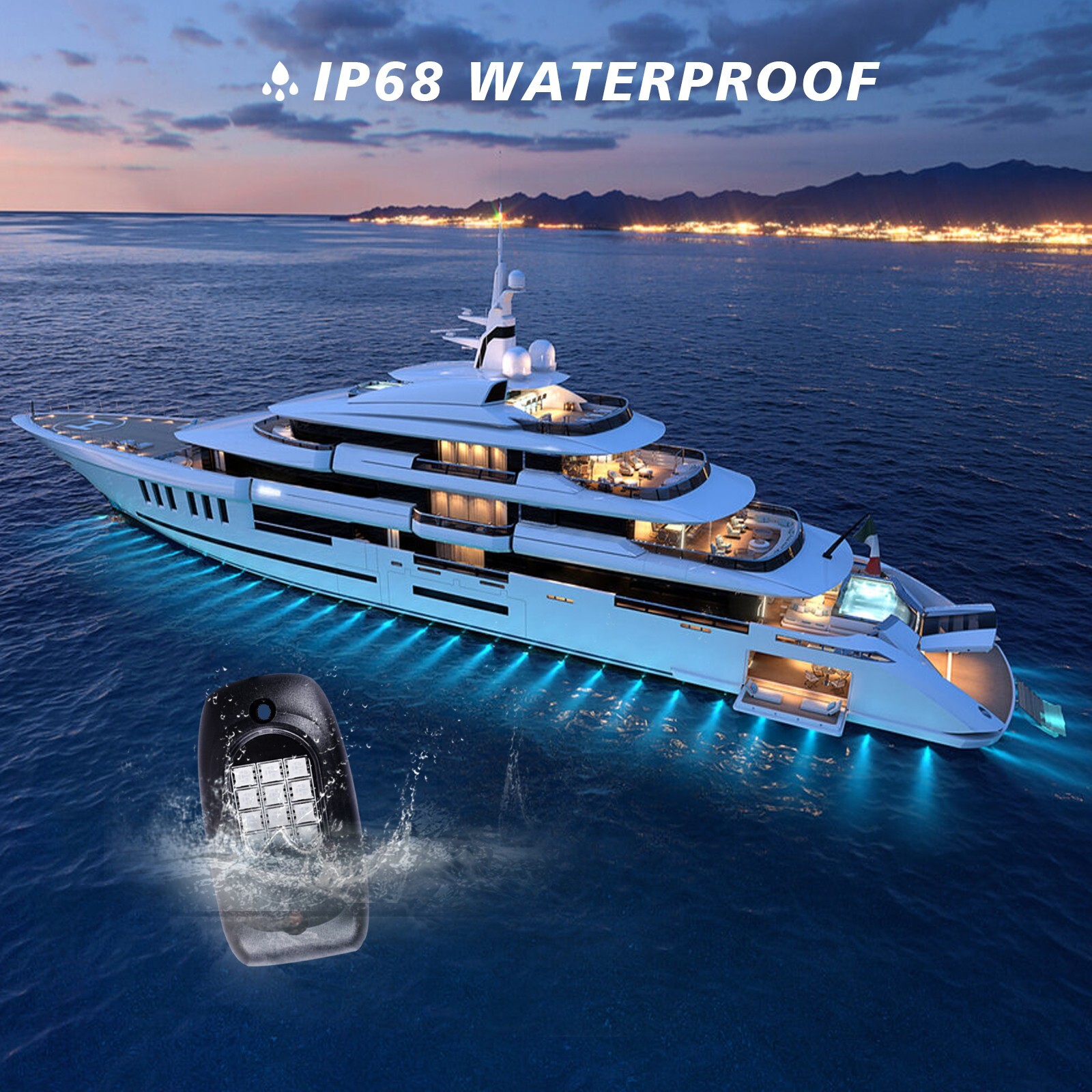 12 Pod RGB LED Rock Light Underbody Trail Rig Glow Lamp Offroad SUV Pickup Truck