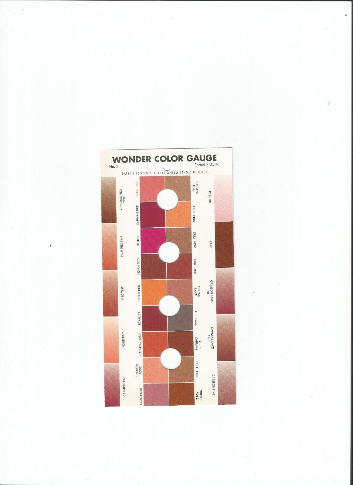 1 Wonder Color Gauge - Stamp Color Guide / Gauge - Meghrig