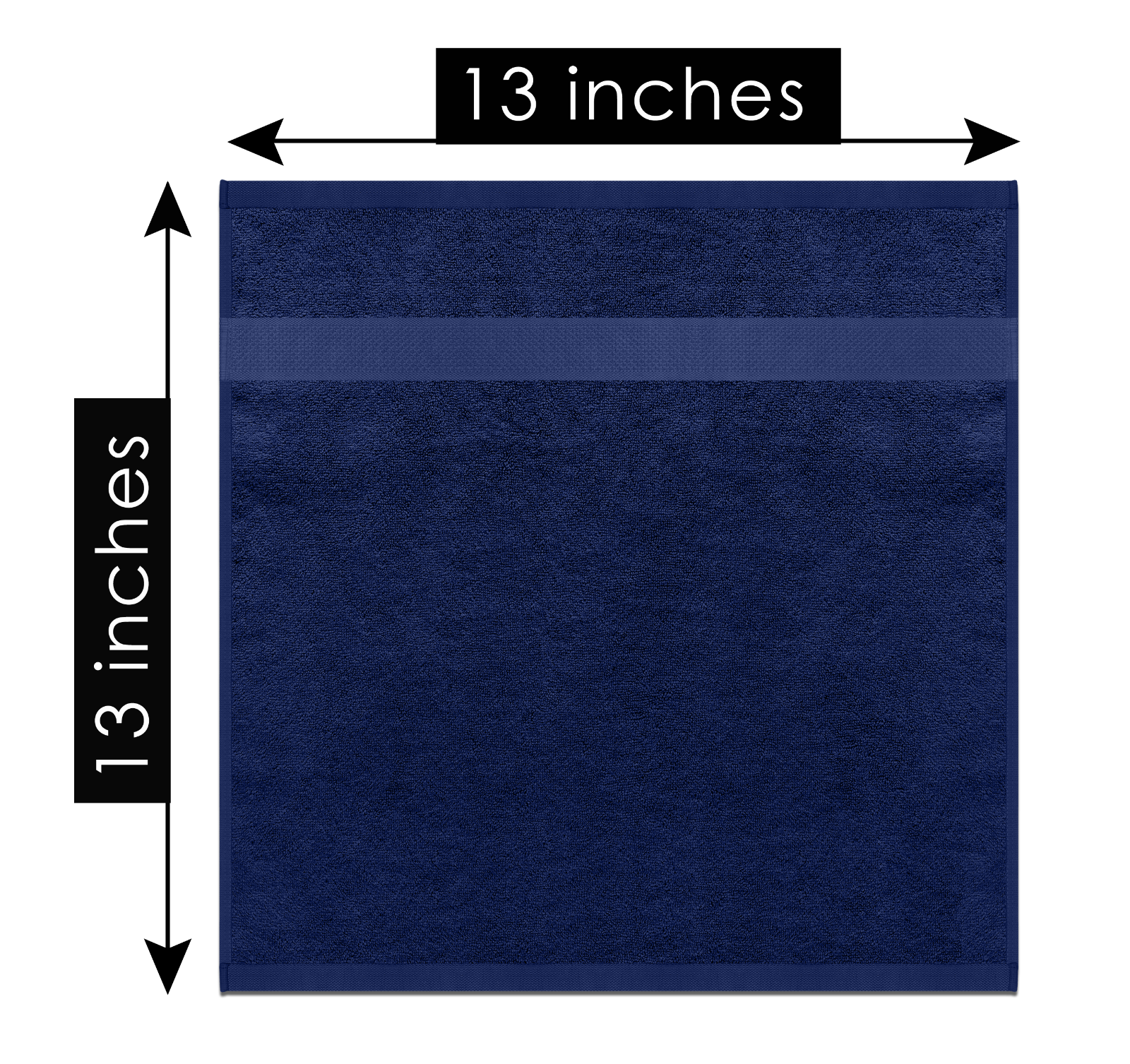 8 PCS DARK BLUE TOWELS SET SOFT FLUFFY ABSORBENT 100% COTTON BY GREATWESTERNTEX