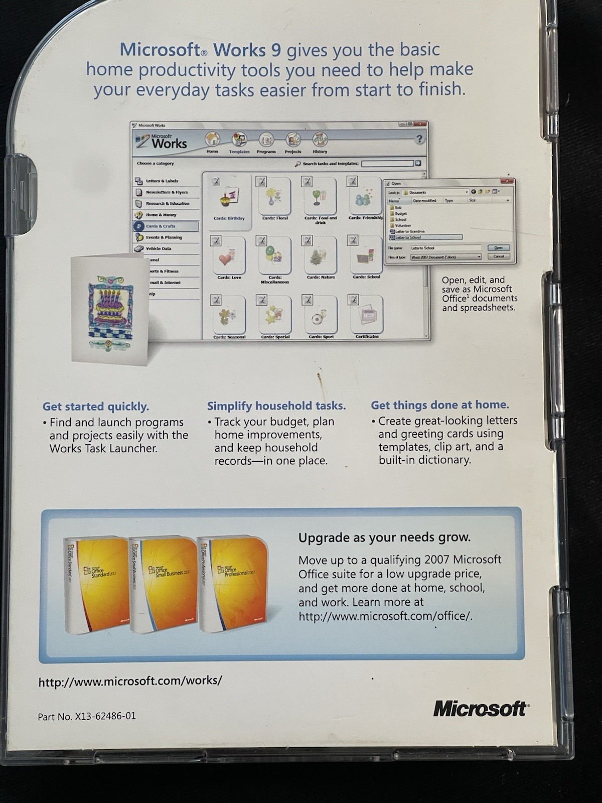 Microsoft Works 9 for PC CIB CD+Manual 2007