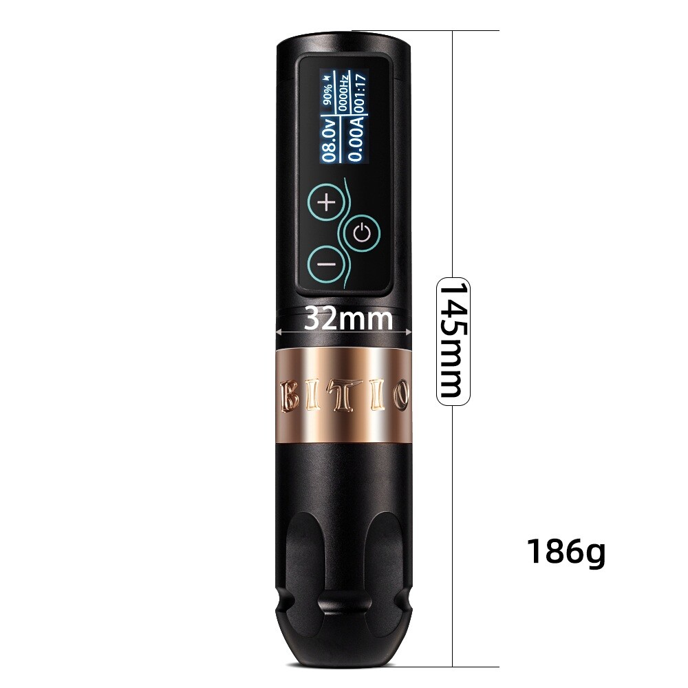 Wireless Tattoo Machine Rotary Pen 2400mAh Battery Brushless Motor Touch Screen