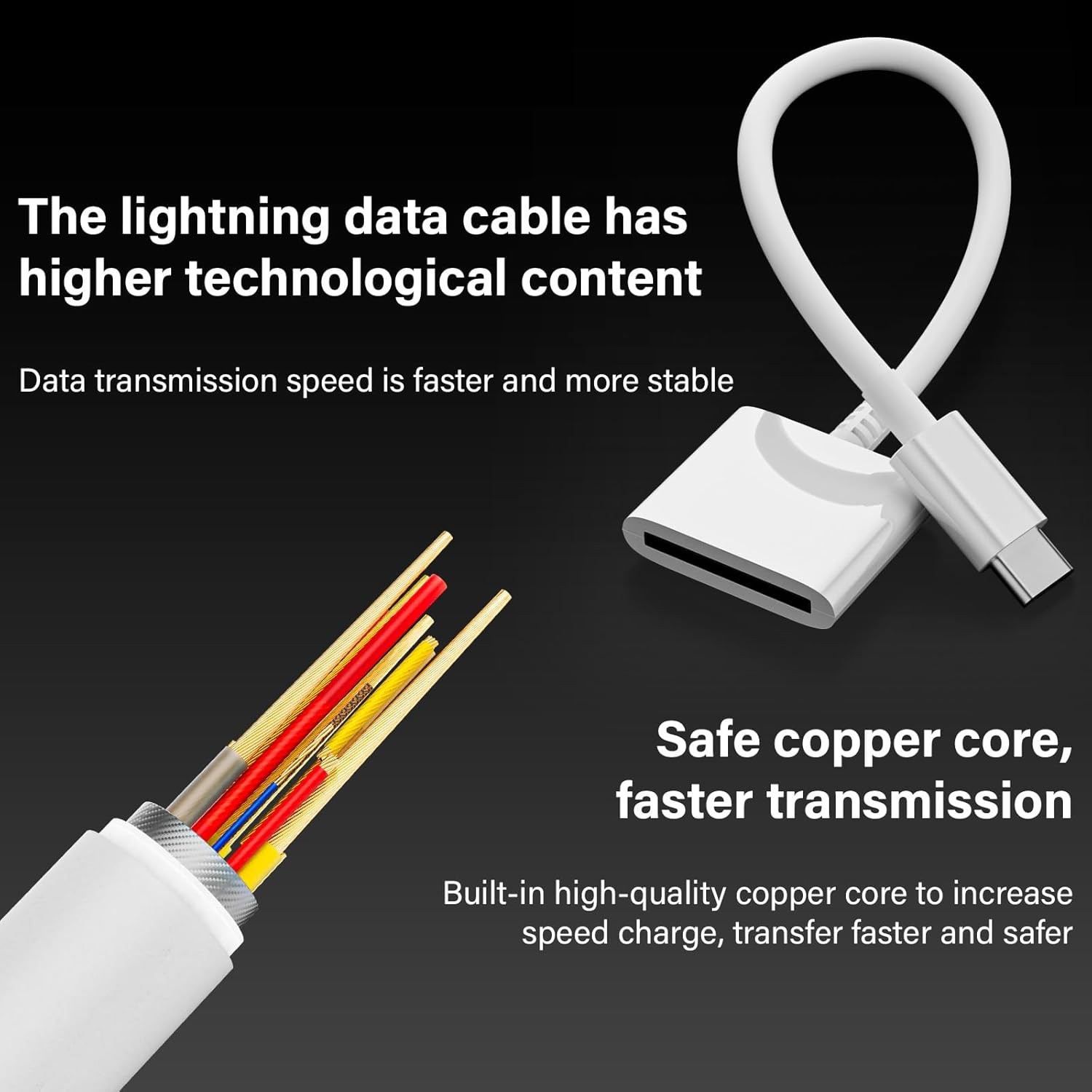 USB C to 30 Pin Female Adapter for iPhone 16, 1 Pack, White/USB-C 30Pin