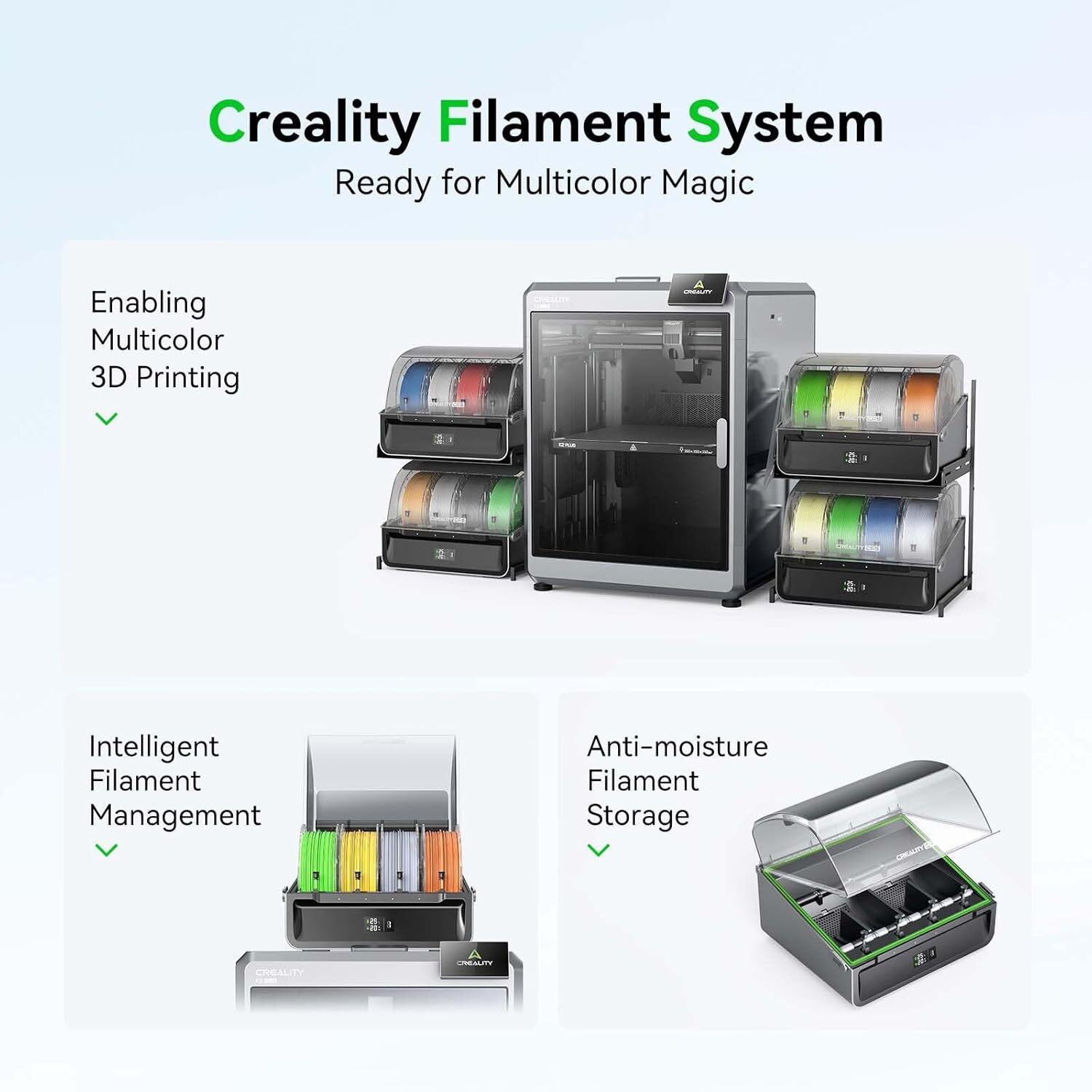 Creality CFS MultiColor 3D Printer Automatically Filament System w/ 8KG RFID PLA