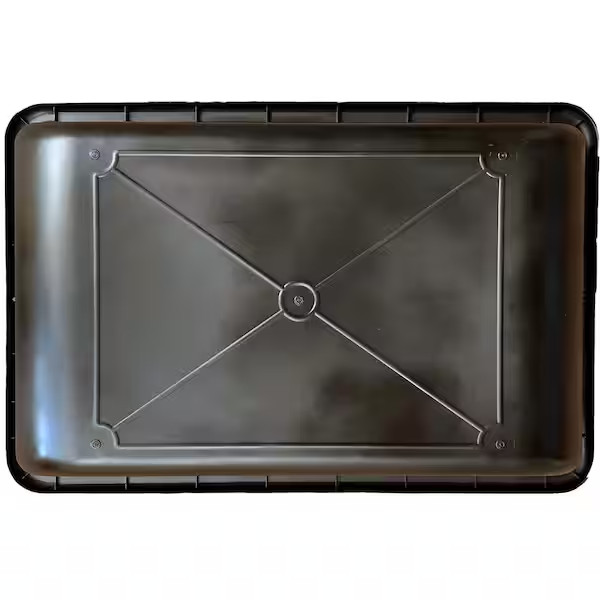 Concrete Mixing Tub Large Plastic Black 36x24x8 Wash Utility Bin 20 Gallon Pan