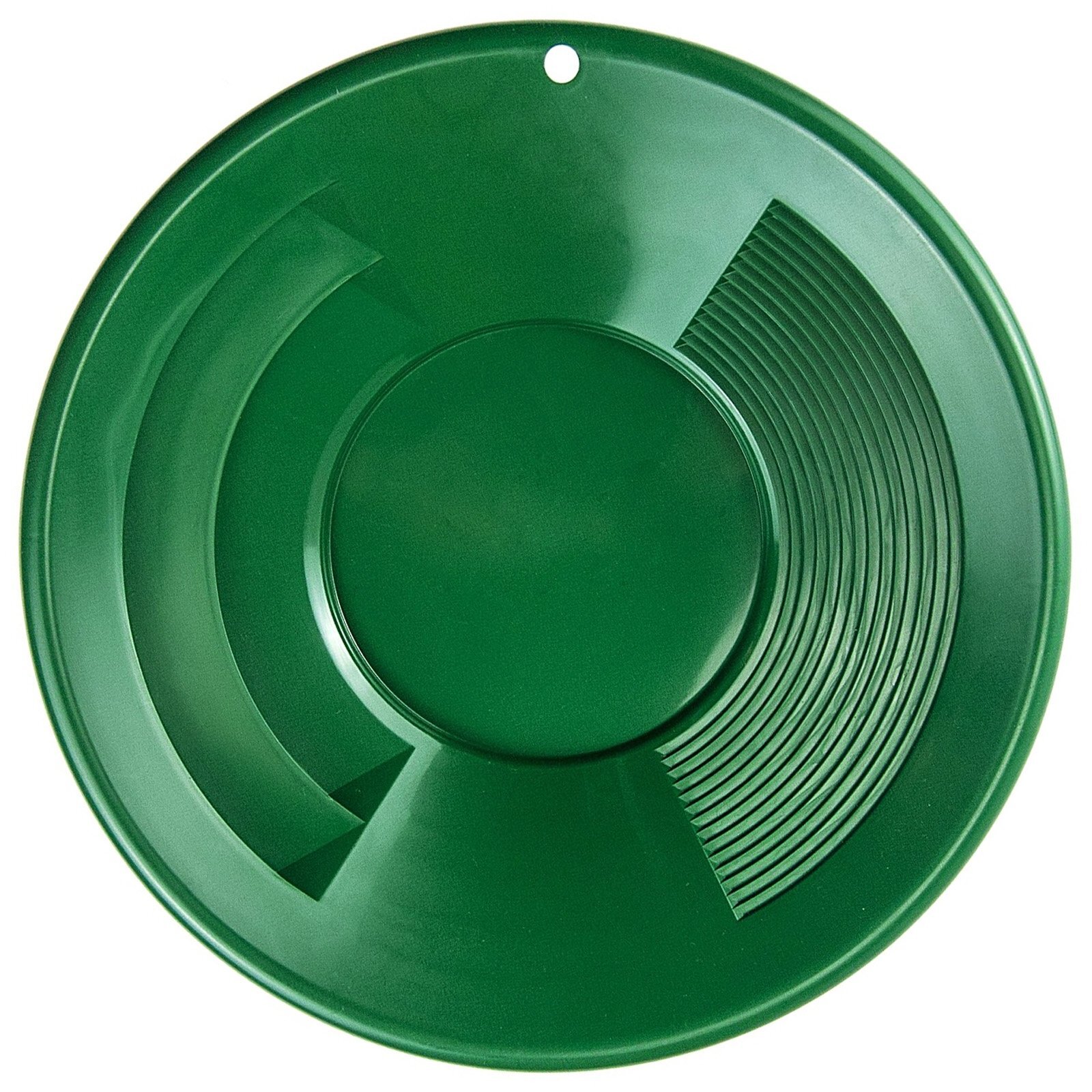 ASR Outdoor 12" Inch Green Dual Riffle Gold Panning Pan for Mining Prospecting