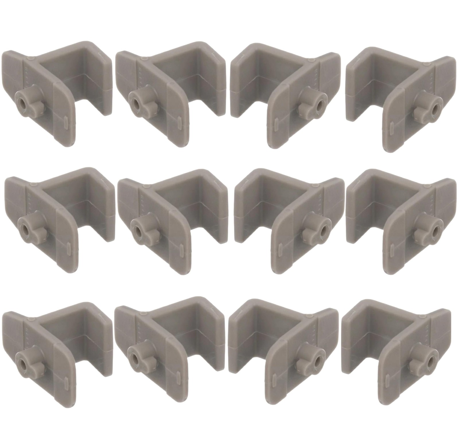 Shelf Clips Replacement 12 PCS Gray Plastic Turbo Air Freezer Refrigerator Part