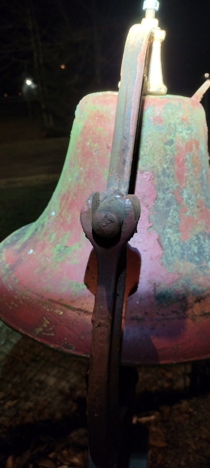 Late 1800s Crystal Metal Number 2 School Bell 19-20 Yoke Width