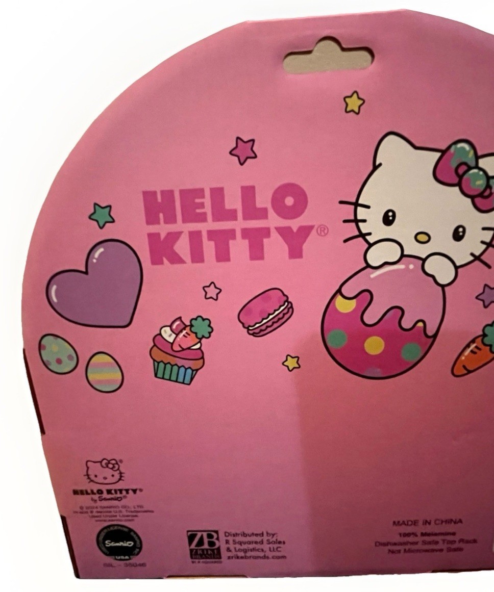 Hello Kitty Easter 5-piece Kids Dish Set Bowl Plate Cup