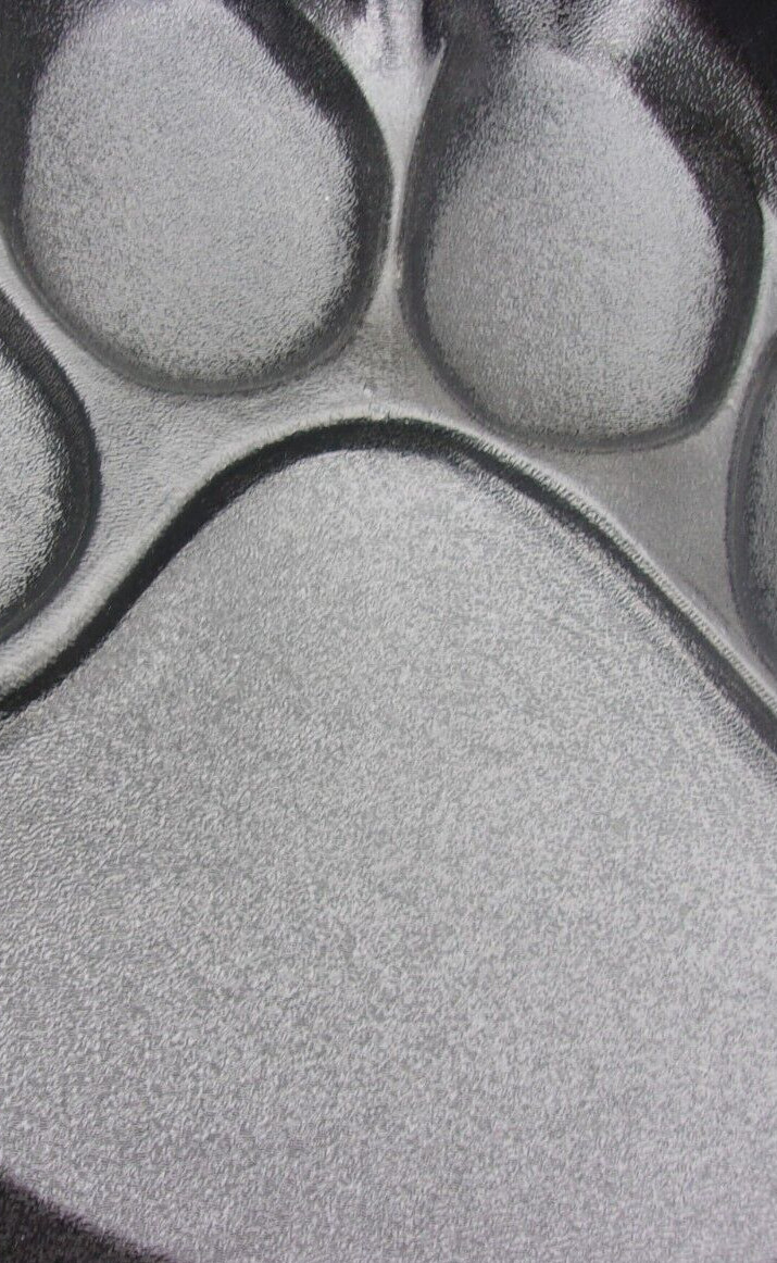 Dog paw print stepping stone mold 12"x12"x2" pro grip slightly textured surface
