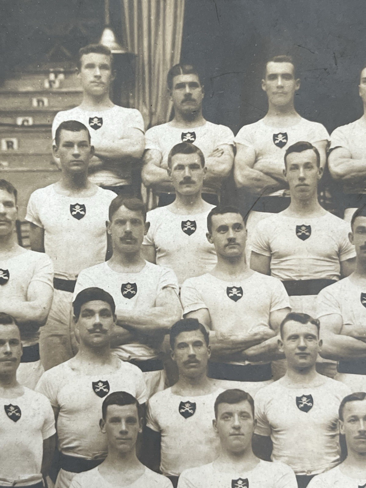 The Royal Welsh Welch Fusiliers Gymnasium Team Black & White Photograph Mounted