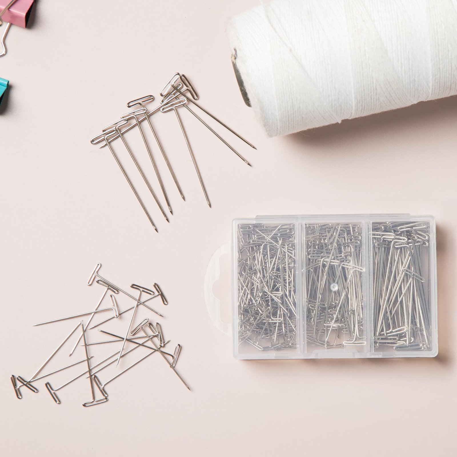 250Pcs T Pins, 1inch /1.5inch/ 2 inch T-Pins,Stainless Steel T Pin for Wigs, ...