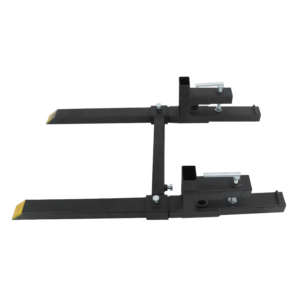 Tractor Bucket Forks 43" Clamp on Pallet Forks w/ Adjustable Stabilizer Bar