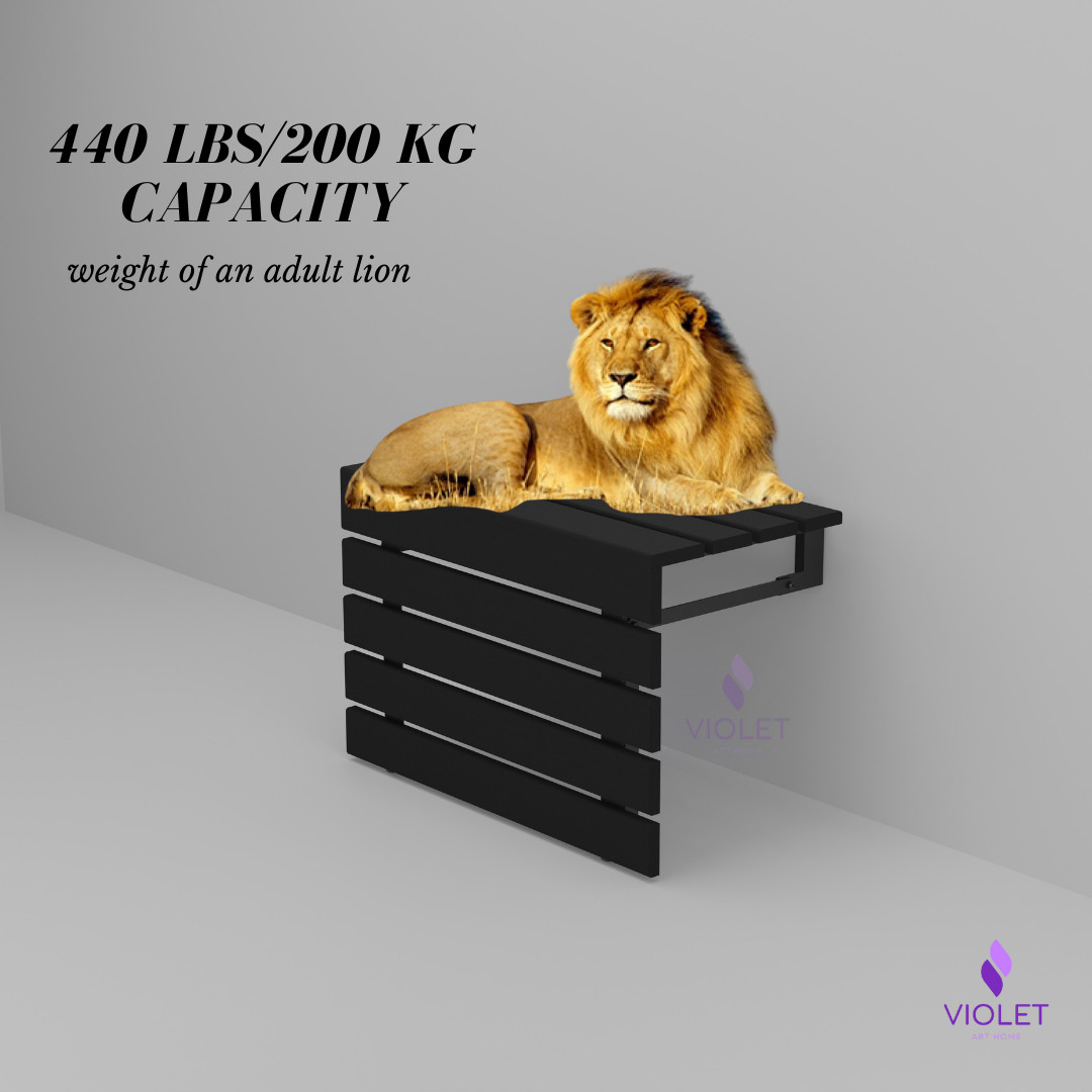 Handmade Teak Wood Folding Wall Mounted Shower Seat, XL