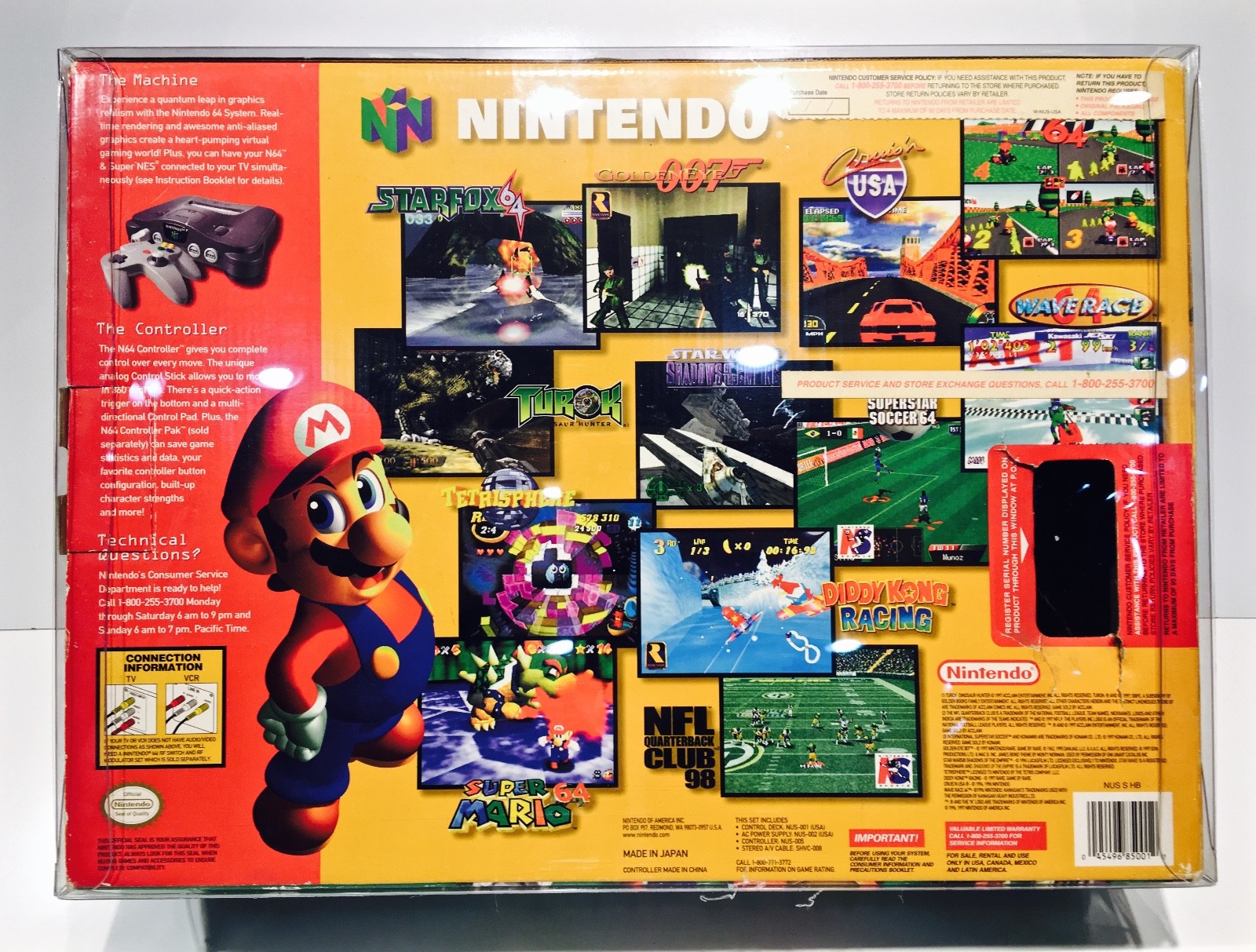 1 Clear Console Box Protector N64 Main Size Does Not fit Funtastic! Nintendo 64