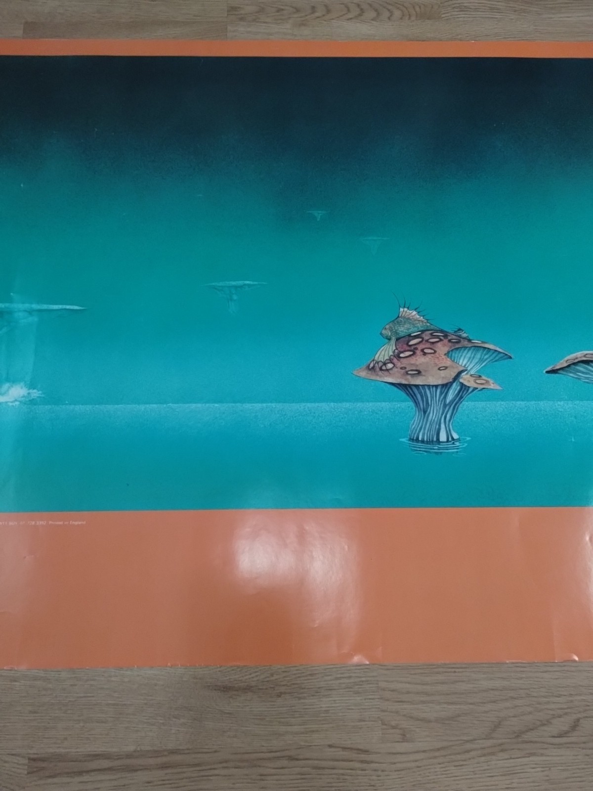 RARE 1973 Fish Yessongs 4 Roger Dean Cover Art Big-O Poster England Psychedelic