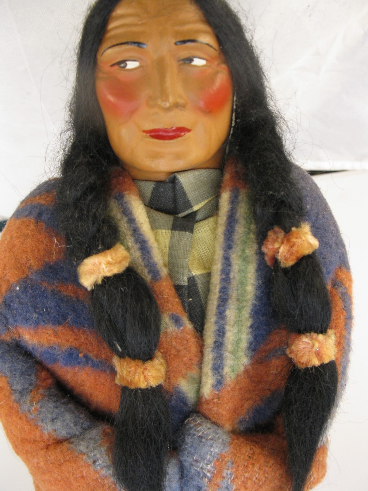 Vintage Native American Skookum Doll - 16” Composition Dated 1944