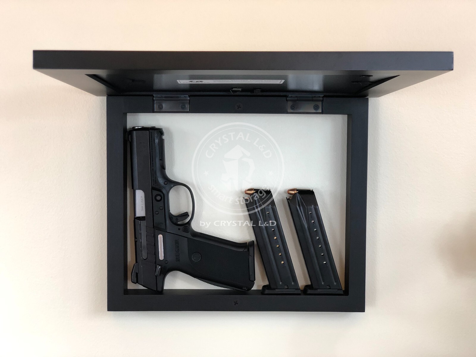 Hidden Storage Photo Frame for Gun and Valuables 13 in. x 11 in. / *BLACK*