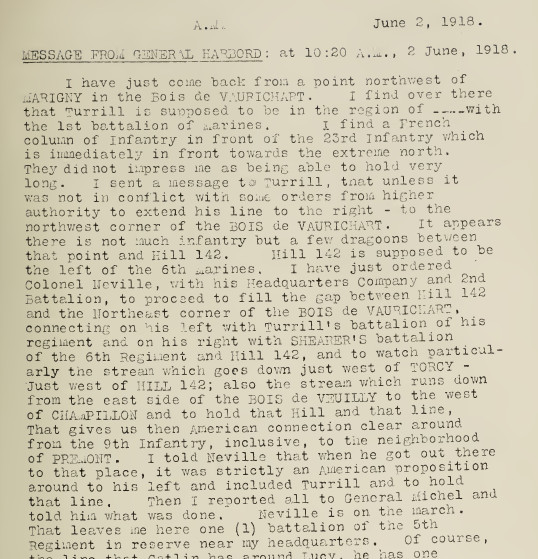 WW I 4th Marine Brigade 2nd Division Field Messages & Daily Reports Book RARE!!!