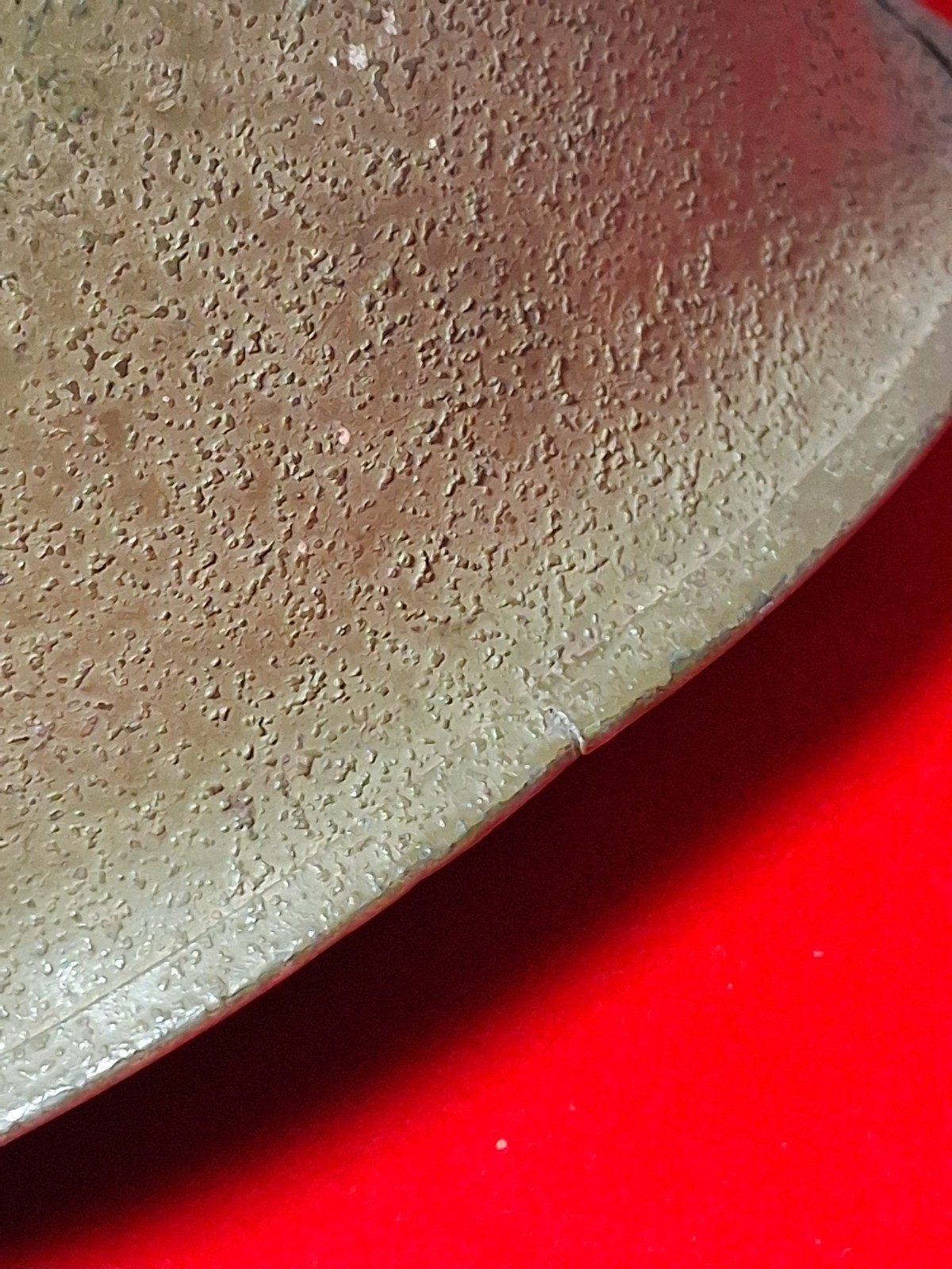 Original WW2 US M1 Helmet Late WWII Rear Seam Swivel Bale VG Post War Chin Strap