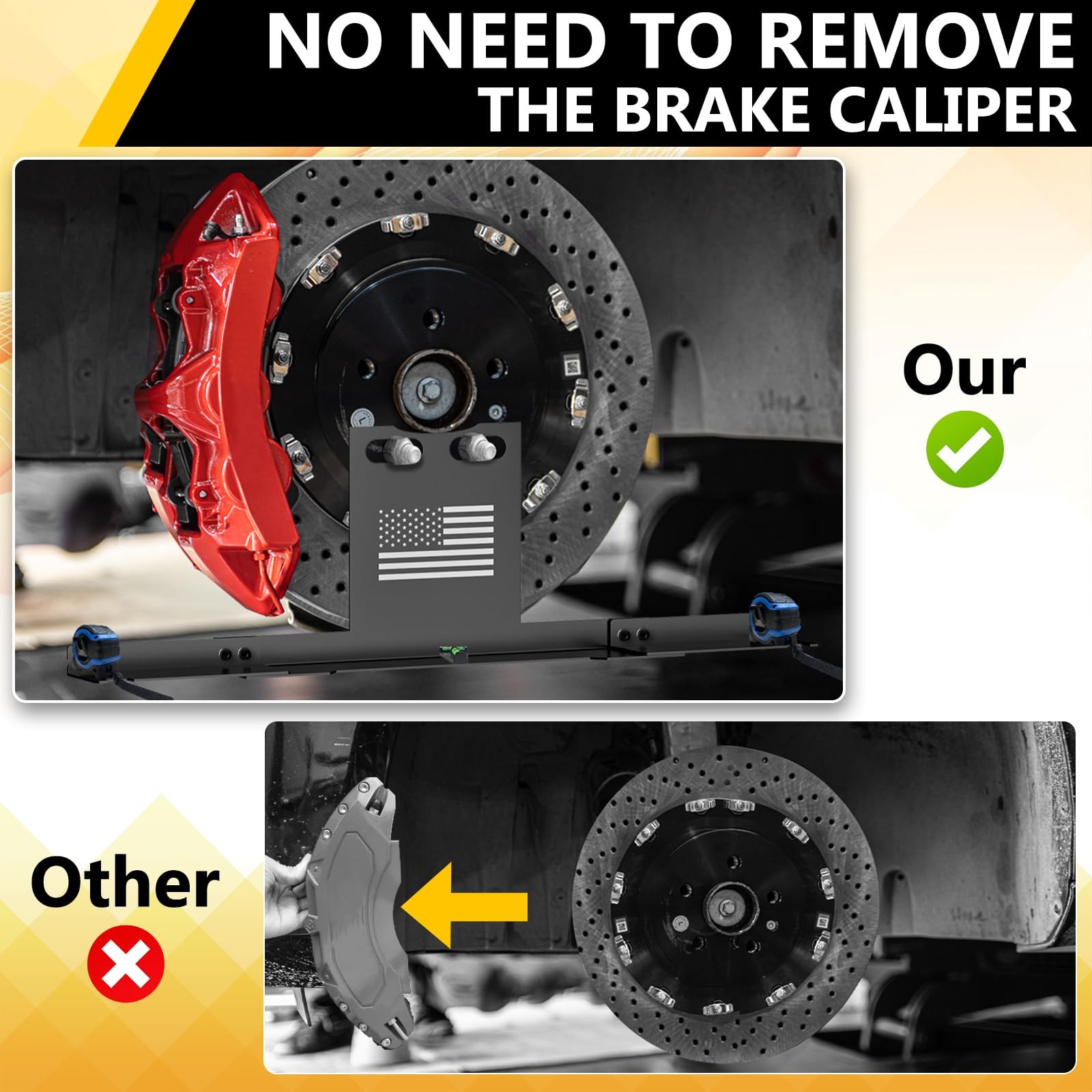 Heavy Duty Wheel Alignment Tool with Toe Plates for Cars Trucks SUVs