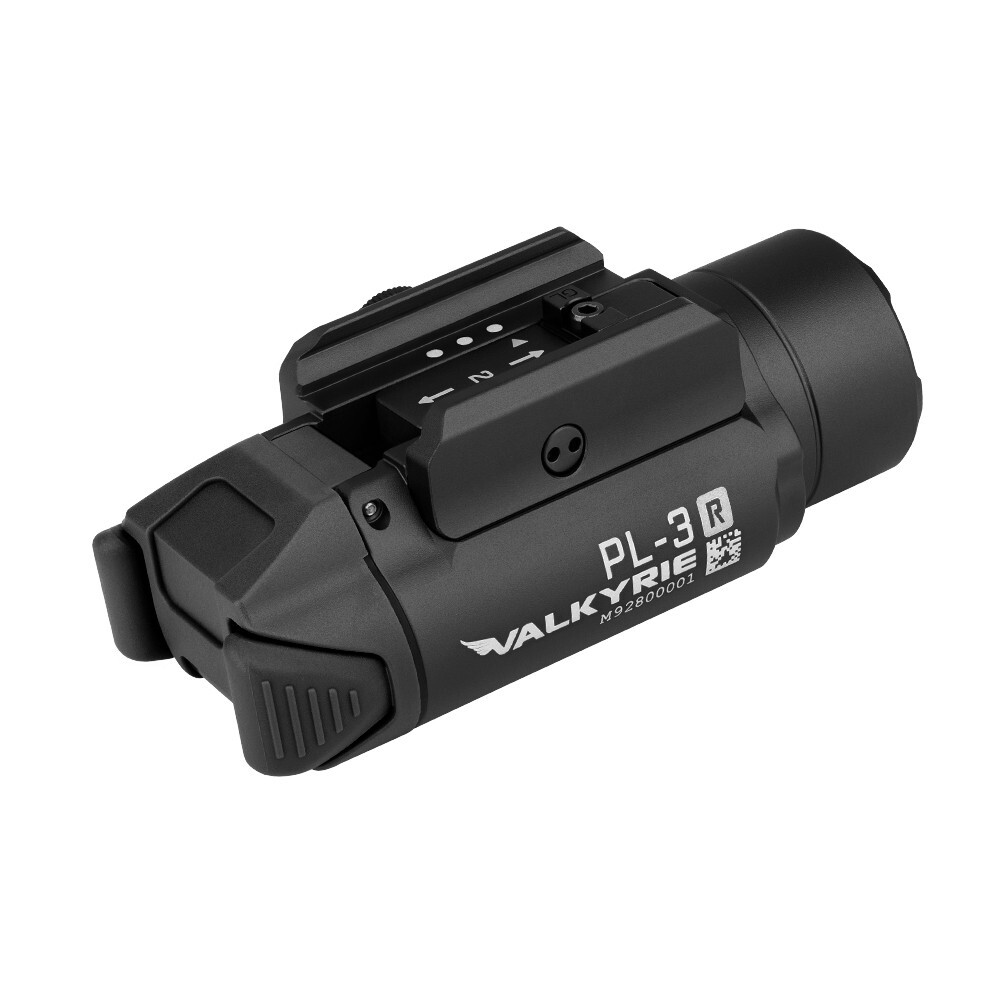 Olight PL-3R Valkyrie Rechargeable Rail Mounted Tactical Light, Black, 1500 Lum