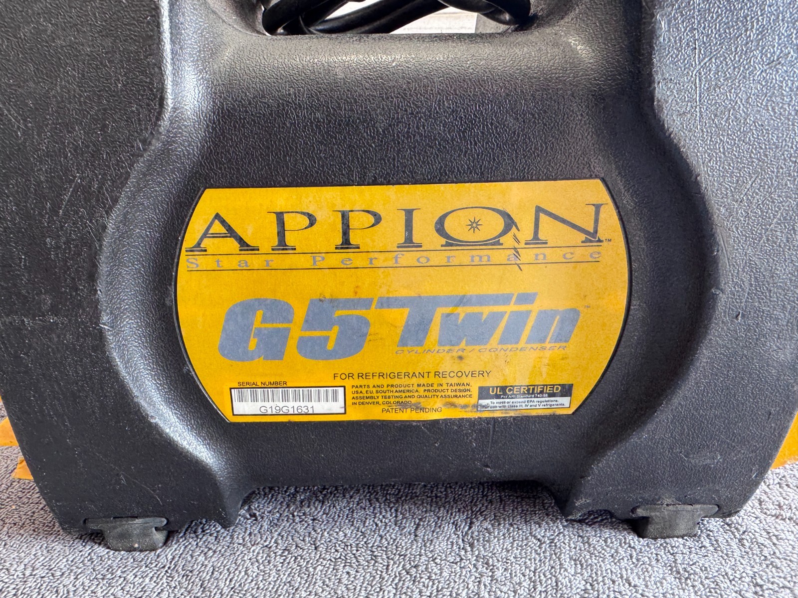 Used - Appion G5 TWIN Twin Cylinder Recovery Unit (LotA4)
