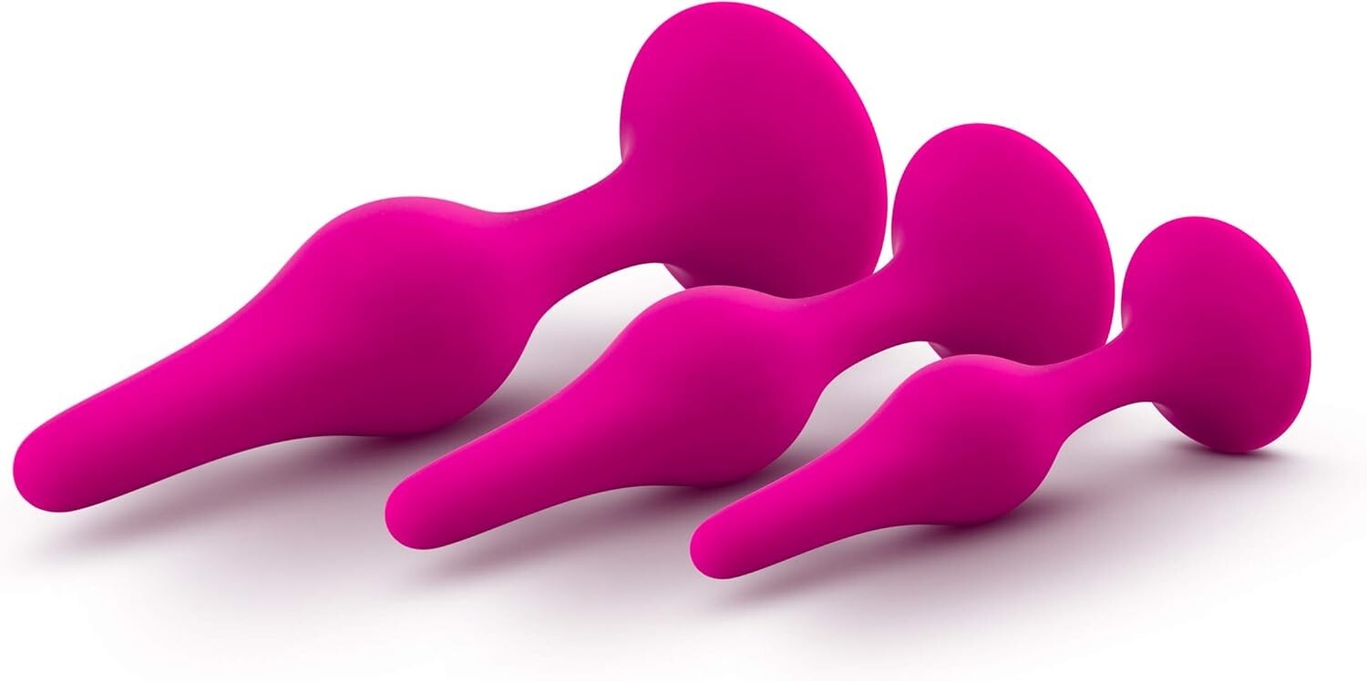 Eden Smooth Silicone Beginner Anal Trainer Butt Plug Kit Sex Toy for Men Women