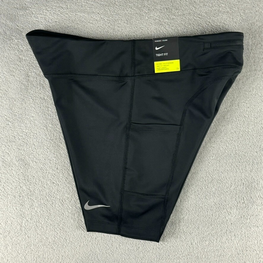 Nike Fast Womens Dri-Fit 7" Compression Running Shorts CJ2373-010 Black Size XL