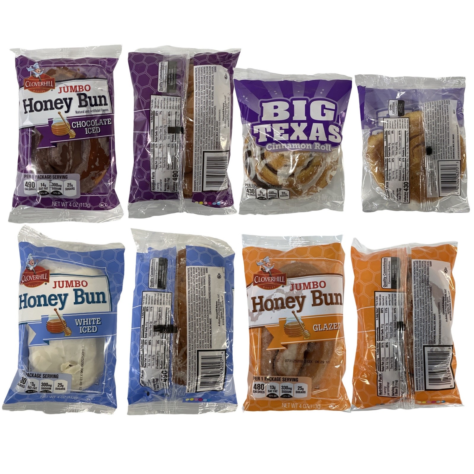 Cloverhill Bakery Ultimate Honey Bun Variety Pack | Big Texas, Chocolate, Iced a