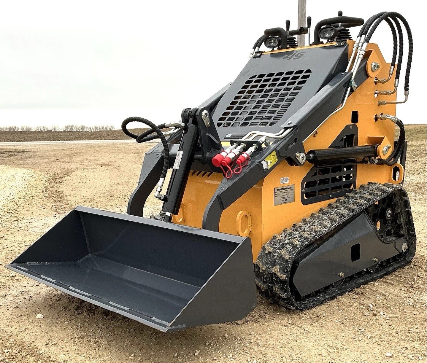 NEW ZJG-380 Mini Skid Loader Stand-On Compact Tracked Loader 13.5HP Engine