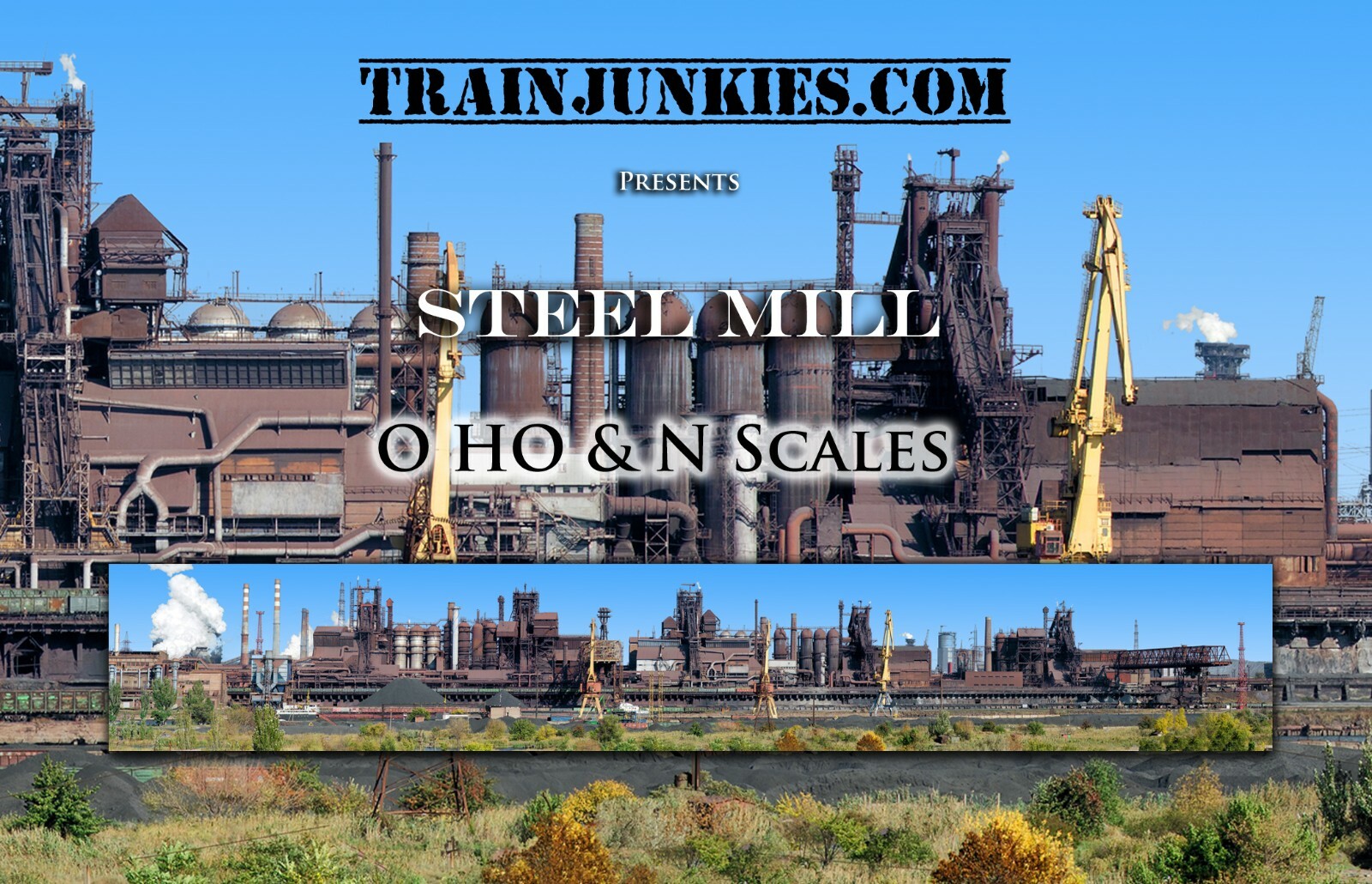TrainJunkies Steel Mill Model Railroad Backdrop