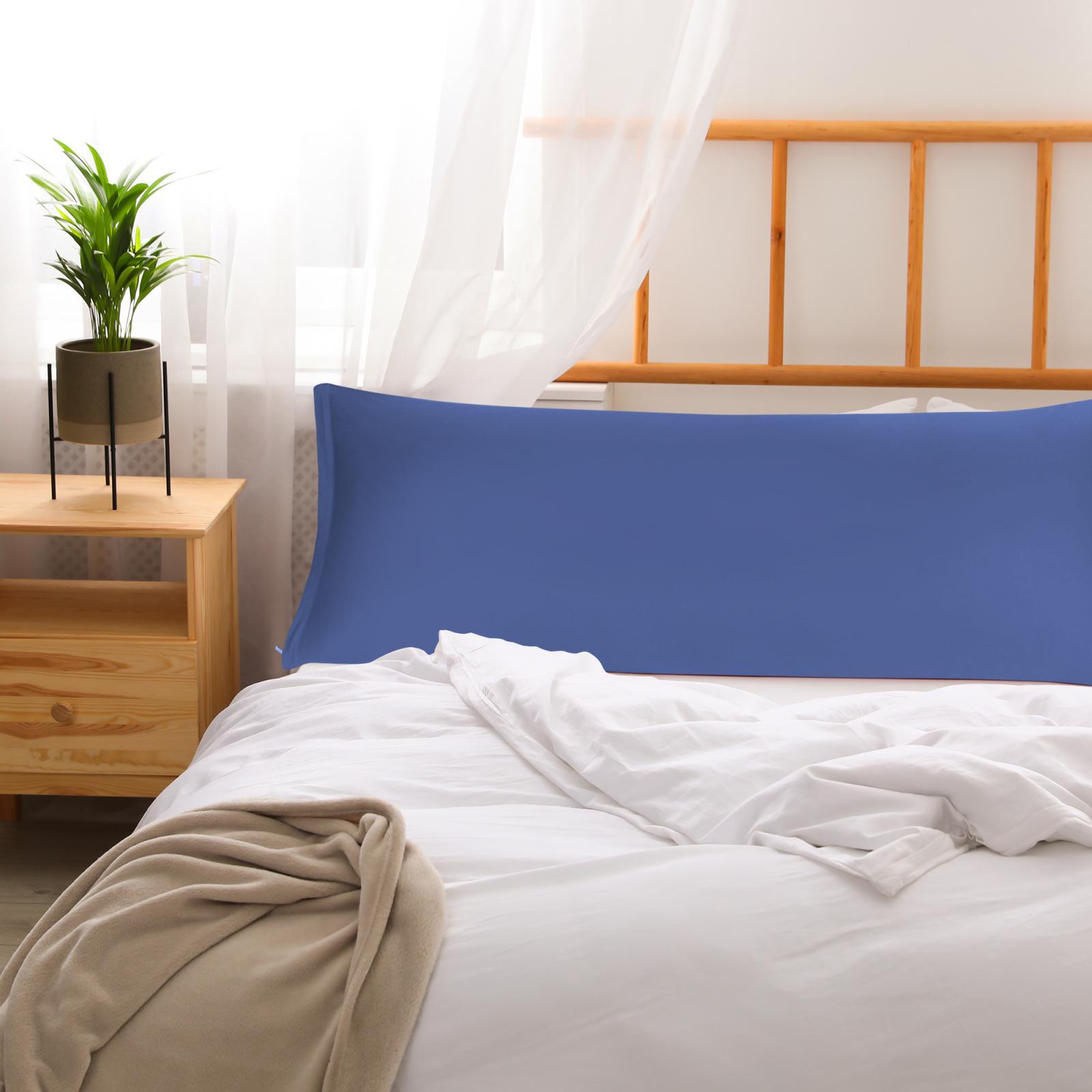 PiccoCasa Egyptian Cotton Pillow Case 300TC Body Zipper Closure Pillow Cover