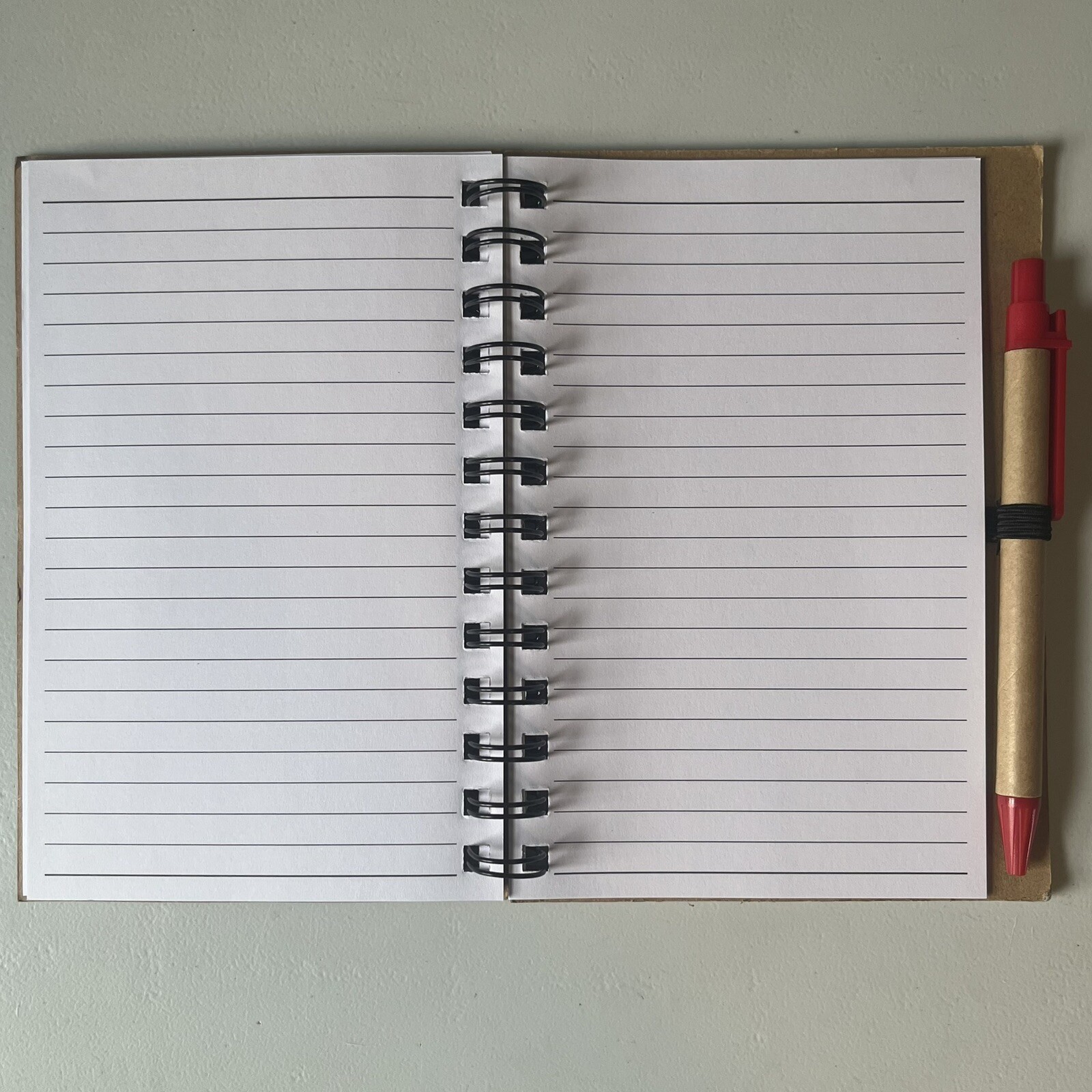 Wawa Notepad with Pen 120 Pages 7" x 5" Brown Recycled Material Notebook