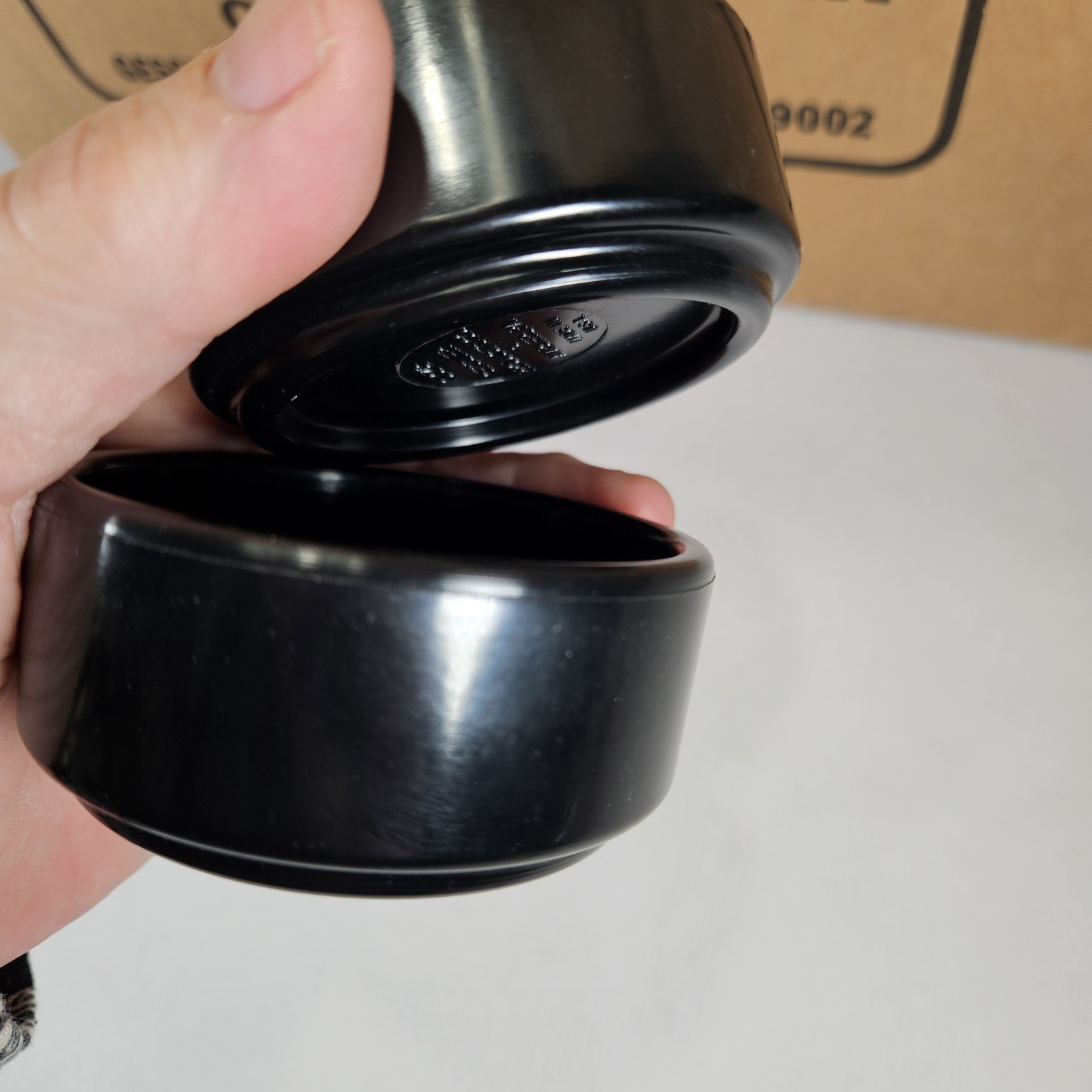 Gessner #0372 Melamine Straight Side Ramekin 2 oz Stackable Black Case 72 6 Dz