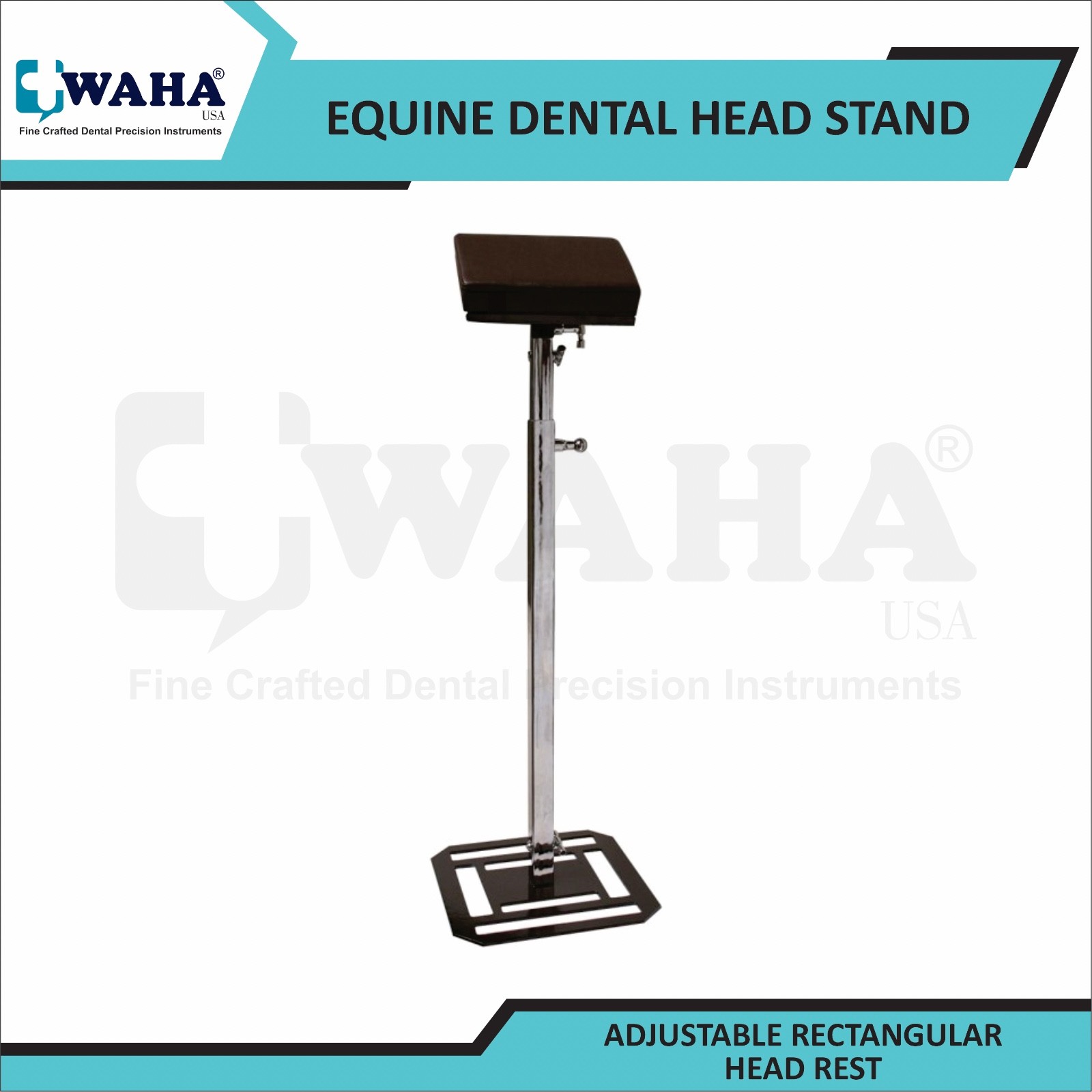 Equine Dental Economy Head Stand Rectangular Head Rest Adjustable 47 to 74 Inch