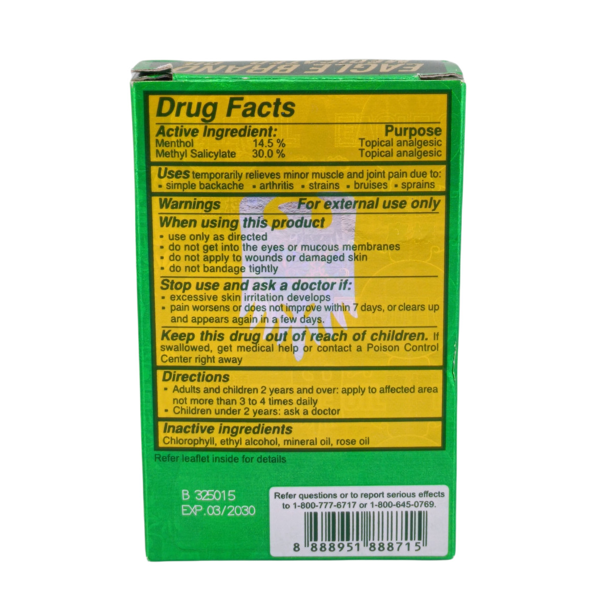 Menthol-Mint Essential Oil-Feng You Jing -External Analgesic Oil-Eagle Brand