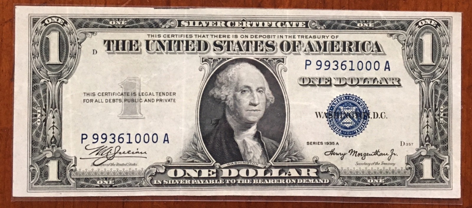 1935-A $1 US Silver Cert *Scarce P-A Block Non-Mule* Fr 1608 XF+ Nice Serial